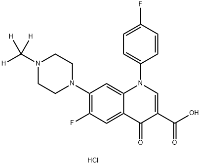 Difloxacin-D3 hydrochloride hydrate(see Data Sheet) 구조식 이미지