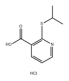 2-(Propan-2-ylsulfanyl)pyridine-3-carboxylic Acid Hydrochloride Structure