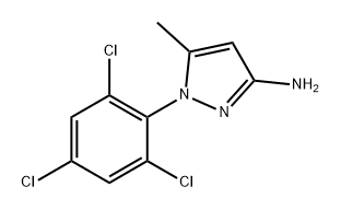 5-methyl-1-(2,4,6-trichlorophenyl)-1H-pyrazol-3-a
mine Structure