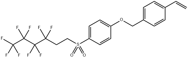 1-ethenyl-4- [[-[(3,3,4,4,5,5,6,6,6-nonafluoroxeyl)sulfonyl]phenohexyl]methyl]benzene Structure