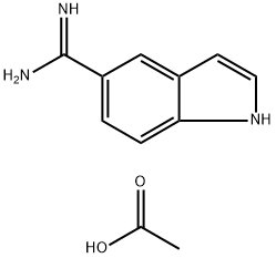 1H-Indole-5-carboximidamide, acetate (1:1) 구조식 이미지