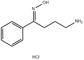 N-(4-amino-1-phenylbutylidene)hydroxylamine hydrochloride Structure