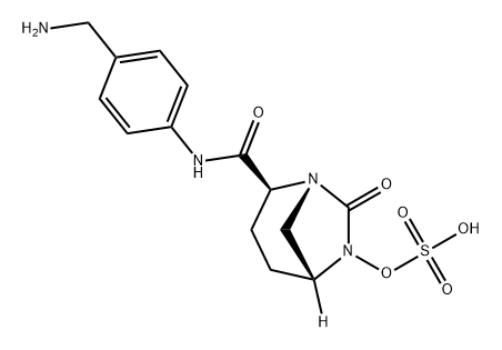 (2S,5R)-N-[4-(aminomethyl)phenyl]-7-oxo-6-(sulfooxy)-1,6-diazabicyclo[3.2.1]octane-2-carboxamide Structure