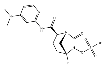 (2S,5R)-N-[4-(dimethylamino)pyridin-2-yl]-7-oxo-6-(sulfooxy)-1,6-diazabicyclo[3.2.1]octane-2-carboxamide Structure