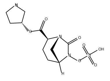 2-(3R)-3-Pyrrolidinyl (1R,2S,5R)-7-oxo-6- (sulfooxy)-1,6-diazabicyclo[3.2.1]octane-2- carboxylate Structure