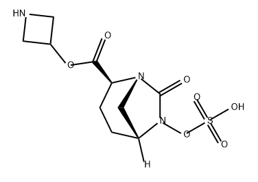 2-(3-Azetidinyl) (1R,2S,5R)-7-oxo-6-(sulfooxy)- 1,6-diazabicyclo[3.2.1]octane-2-carboxylate Structure