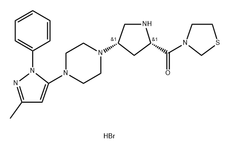 Teneligliptinhydrobromide Structure