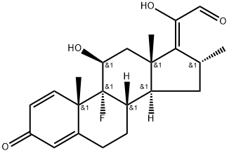 (2Z)-2-[(8S,9R,10S,11S,13S,14S,16R)-9-fluoro-11-hydroxy-10,13,16-trimethyl-3-oxo-6,7,8,11,12,14,15,16-octahydrocyclopenta[a]phenanthren-17-ylidene]-2-hydroxyacetaldehyde Structure