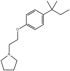 1-[2-[4-(1,1-Dimethylpropyl)phenoxy]ethyl]pyrrolidine Structure