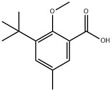 3-(1,1-Dimethylethyl)-2-methoxy-5-methylbenzoic acid Structure