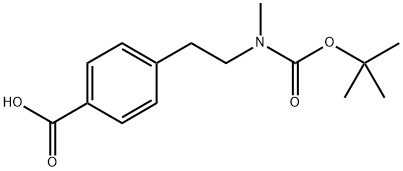 Benzoic acid, 4-[2-[[(1,1-dimethylethoxy)carbonyl]methylamino]ethyl]- Structure