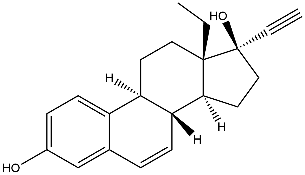 18,19-Dinorpregna-1,3,5(10),6-tetraen-20-yne-3,17-diol, (17α)- Structure