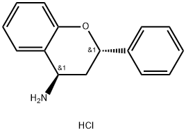 rac-(2s,4r)-2-phenyl-3,4-dihydro-2h-1-benzopyran-4-amine hydrochloride 구조식 이미지