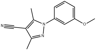 1-(3-Methoxy-phenyl)-3,5-dimethyl-1H-pyrazol-4-carbonitrile Structure