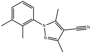 1-(2,3-Dimethylphenyl)-3,5-dimethyl-1H-pyrazol-4-carbonitrile Structure