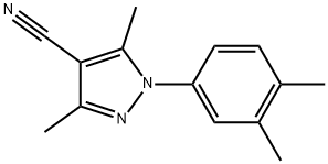 1-(3,4-Dimethylphenyl)-3,5-dimethyl-1H-pyrazol-4-carbonitrile Structure