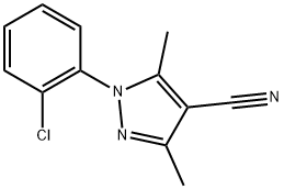 1-(2-Chlorophenyl)-3,5-dimethyl-1H-pyrazol-4-carbonitrile Structure