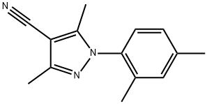 1-(2,4-Dimethylphenyl)-3,5-dimethyl-1H-pyrazol-4-carbonitrile Structure