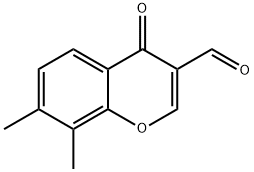 7,8-Dimethyl-4-oxo-4H-1-benzopyran-3-carboxaldehyde Structure