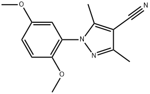 1-(2,5-Dimethoxy-phenyl)-3,5-dimethyl-1H-pyrazol-4-carbonitrile Structure