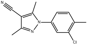 1-(3-Chloro-4-methylphenyl)-3,5-dimethyl-1H-pyrazol-4-carbonitrile Structure