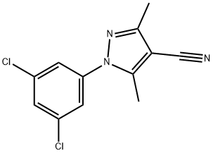 1-(3,5-Dichlorophenyl)-3,5-dimethyl-1H-pyrazol-4-carbonitrile Structure