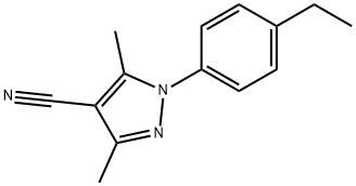 1-(4-Ethylphenyl)-3,5-dimethyl-1H-pyrazol-4-carbonitrile Structure