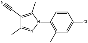 1-(4-Chloro-2-methylphenyl)-3,5-dimethyl-1H-pyrazol-4-carbonitrile Structure