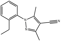 1-(2-Ethylphenyl)-3,5-dimethyl-1H-pyrazol-4-carbonitrile Structure