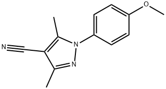 1-(4-Methoxy-phenyl)-3,5-dimethyl-1H-pyrazol-4-carbonitrile Structure