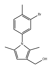 (1-(3-Bromo-4-methylphenyl)-2,5-dimethyl-1H-pyrrol-3-yl)methanol Structure