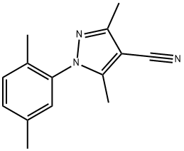 1-(2,5-Dimethylphenyl)-3,5-dimethyl-1H-pyrazol-4-carbonitrile Structure