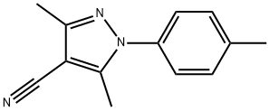 3,5-Dimethyl-1-(4-methylphenyl)-1H-pyrazol-4-carbonitrile Structure