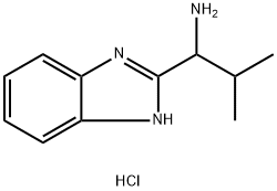 1H-Benzimidazole-2-methanamine, α-(1-methylethyl)-, hydrochloride (1:1) Structure