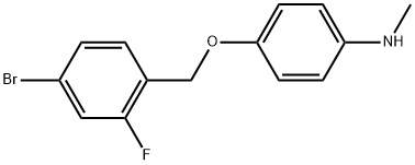 4-[(4-Bromo-2-fluorophenyl)methoxy]-N-methylbenzenamine Structure