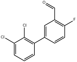 2',3'-dichloro-4-fluoro-[1,1'-biphenyl]-3-carbaldehyde Structure