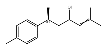 Benzenepropanol, γ,4-dimethyl-α-(2-methyl-1-propen-1-yl)-, (γS)- Structure