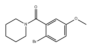 (2-bromo-5-methoxyphenyl)(piperidin-1-yl)methanone Structure