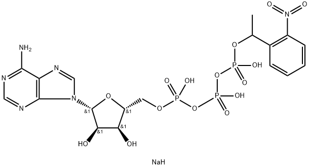 Adenosine 5'-Triphosphate P3-[1-(2-Nitrophenyl)ethyl Ester] Trisodium Salt Structure