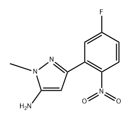 3-(5-Fluoro-2-nitrophenyl)-1-methyl-1h-pyrazol-5-amine Structure