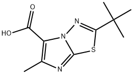 2-(tert-butyl)-6-methylimidazo[2,1-b][1,3,4]thiadiazole-5-carboxylic acid 구조식 이미지