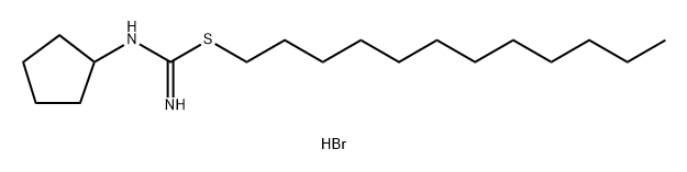 N-Cyclopentyl(dodecylsulfanyl)methanimidamide hydrobromide Structure