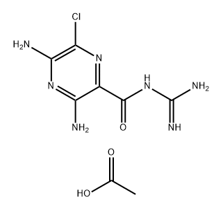 3,5-diamino-N-carbamimidoyl-6-chloropyrazine-2-carboxamide acetate (1:1) Structure