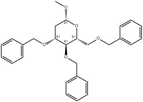 methyl 3,4,6-tri-O-benzyl-2-deoxy-D-glucopyranoside Structure