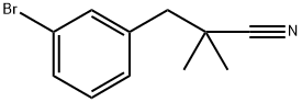 Benzenepropanenitrile, 3-bromo-α,α-dimethyl- Structure