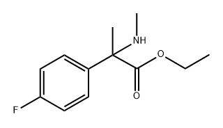 Benzeneacetic acid, 4-fluoro-α-methyl-α-(methylamino)-, ethyl ester Structure