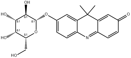 7-β-D-Galactopyranosyloxy-9,9-dimethyl-9H-acridin-2-on Structure