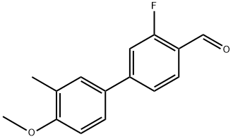 3-fluoro-4'-methoxy-3'-methyl-[1,1'-biphenyl]-4-carbaldehyde Structure