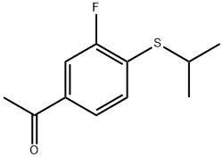 1-[3-Fluoro-4-[(1-methylethyl)thio]phenyl]ethanone Structure