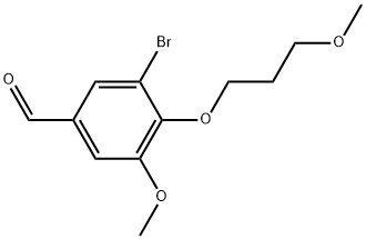 3-Bromo-5-methoxy-4-(3-methoxypropoxy)benzaldehyde Structure